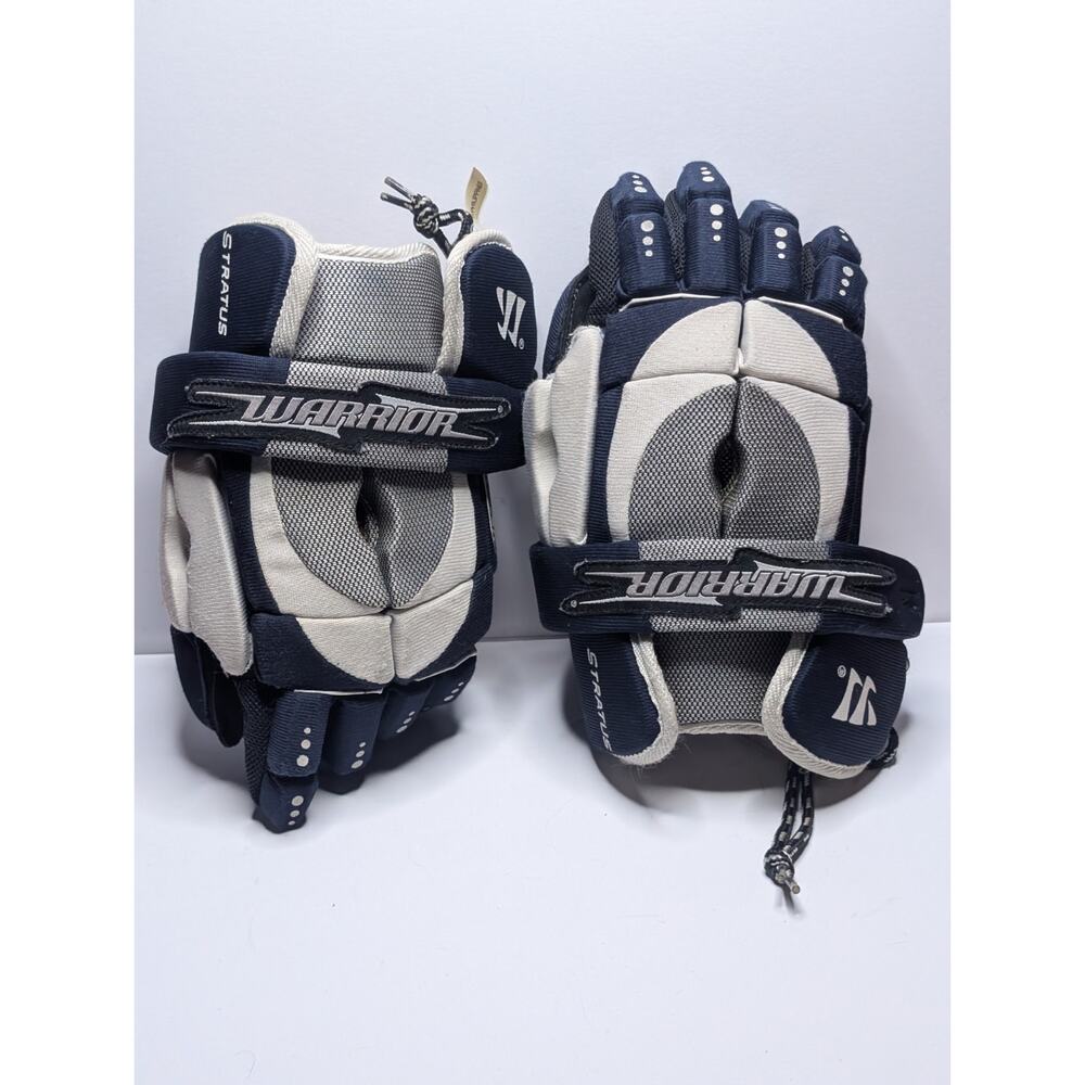 Warrior Stratus 12” Lacrosse Gloves Navy White Pair Adult Mens